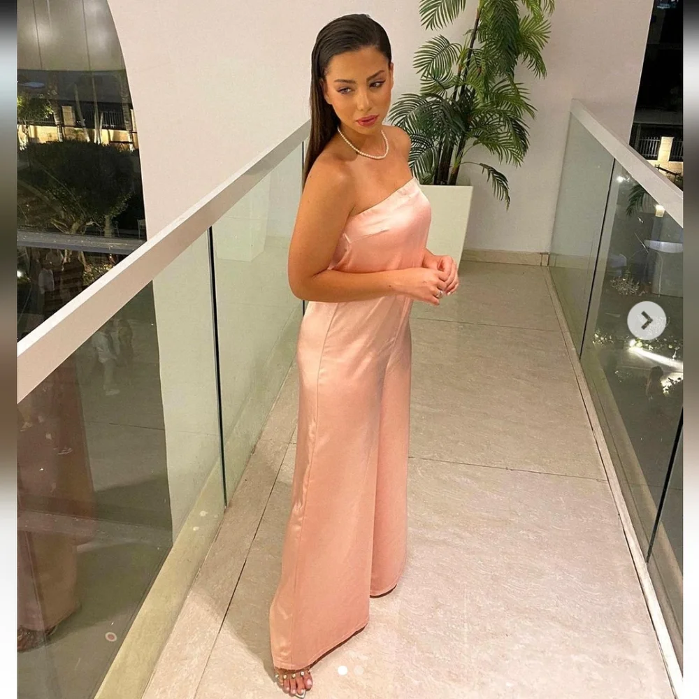 Zara * Satin Jumpsuit Pink Size XS and S
